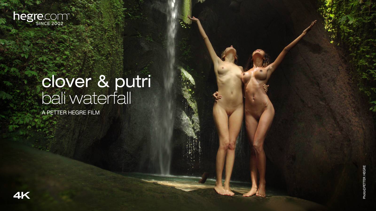 Clover and Putri Naked In Bali Waterfall image